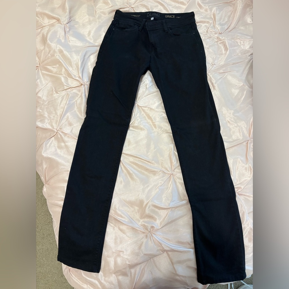 DL1961 Black Grace Straight Leg Jeans